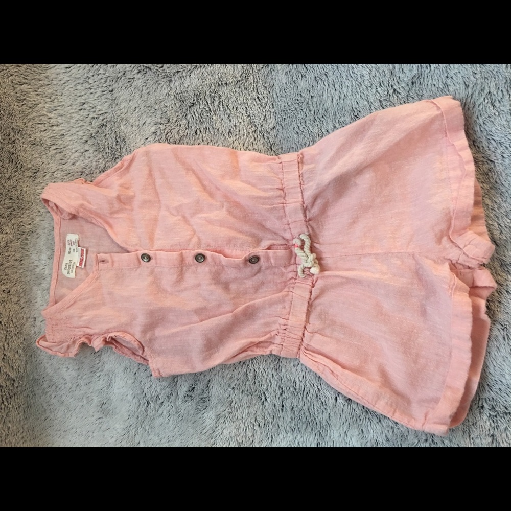 Zara Girl Shorts Romper, Blush